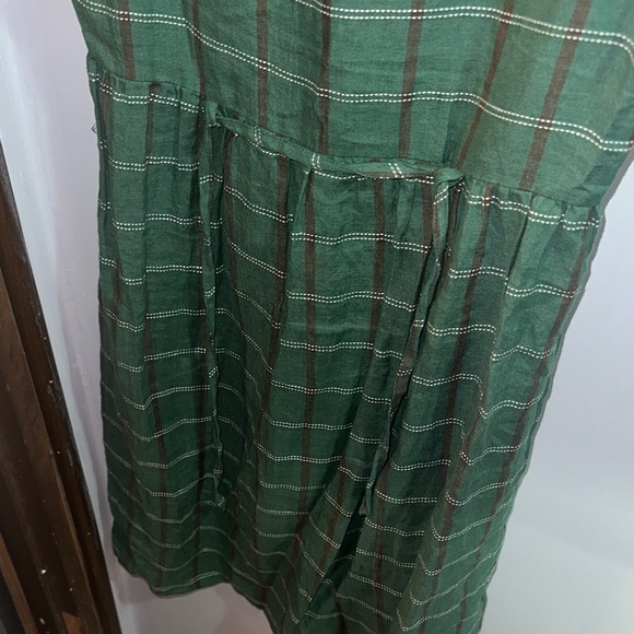 Green Plaid Midi Dress - Picture 5 of 5